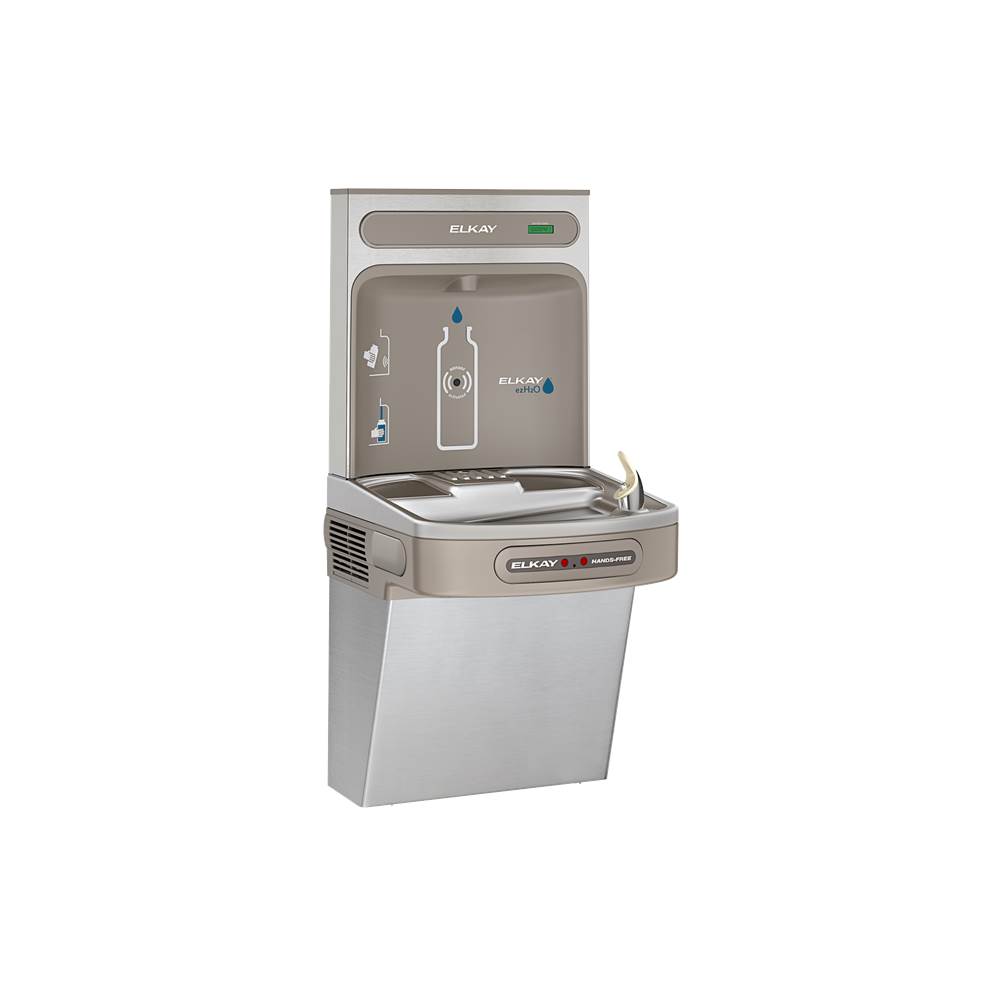 Elkay ezH2O Bottle Filling Station with Single ADA Cooler Hands Free Activation Non-Filtered Refrigerated Stainless
