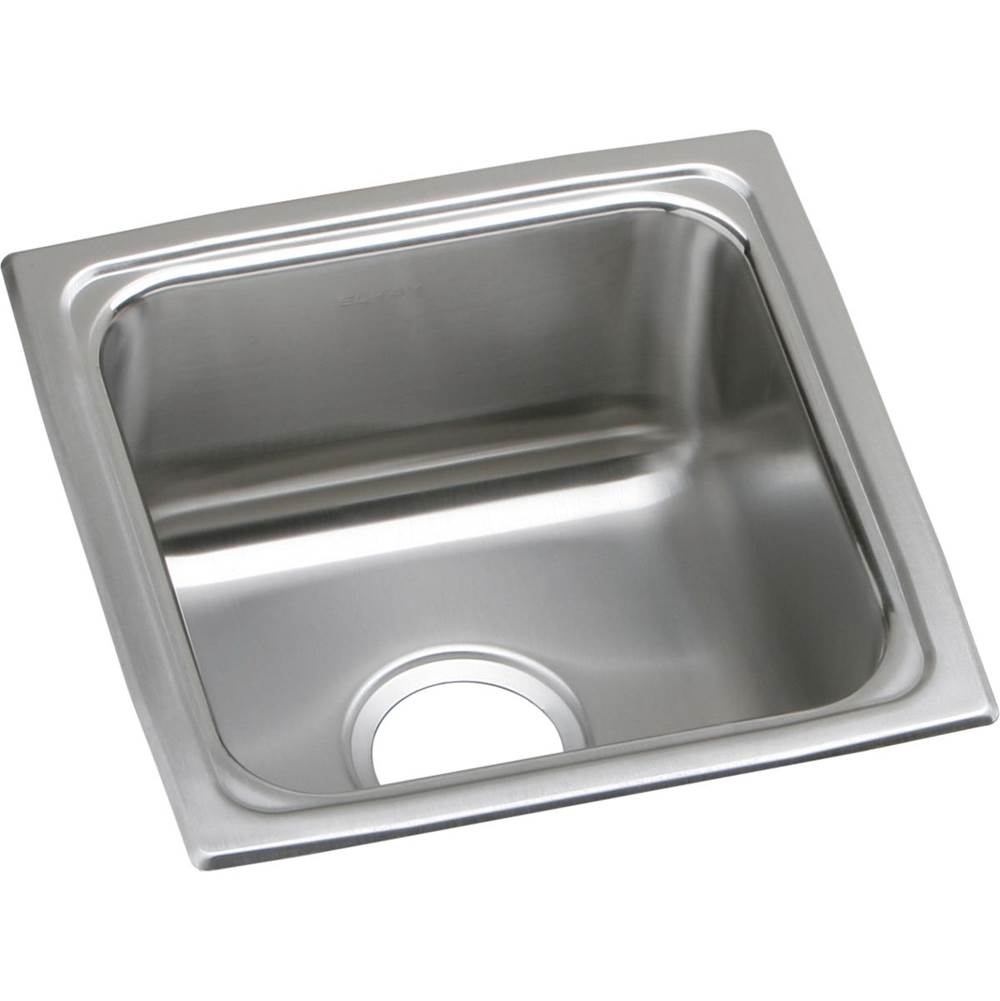 Elkay Lustertone Classic Stainless Steel 15'' x 15'' x 5-1/2'', Single Bowl Drop-in Bar ADA Sink
