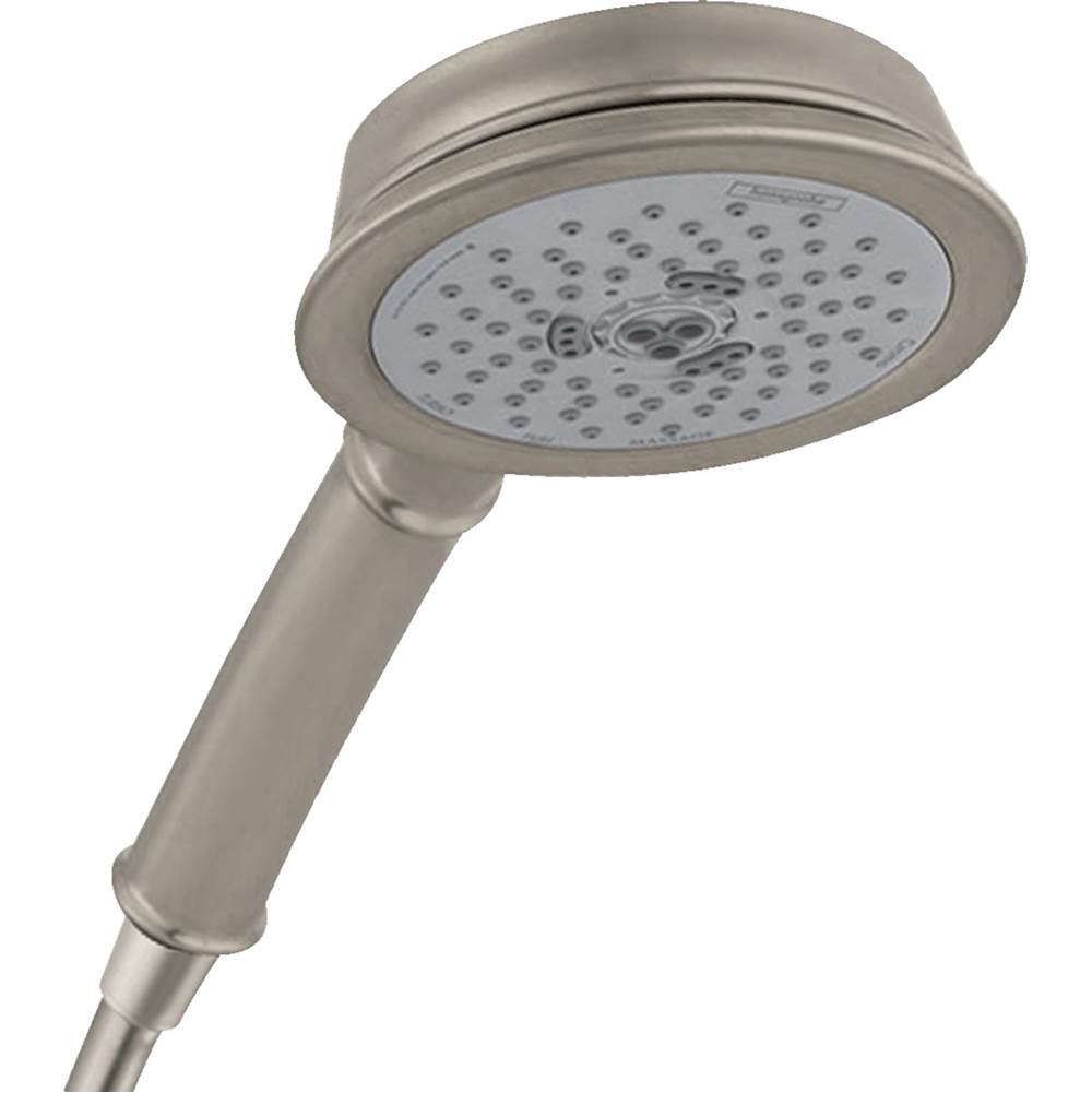 Hansgrohe Croma 100 Classic Handshower 3-Jet, 1.5 GPM in Brushed Nickel