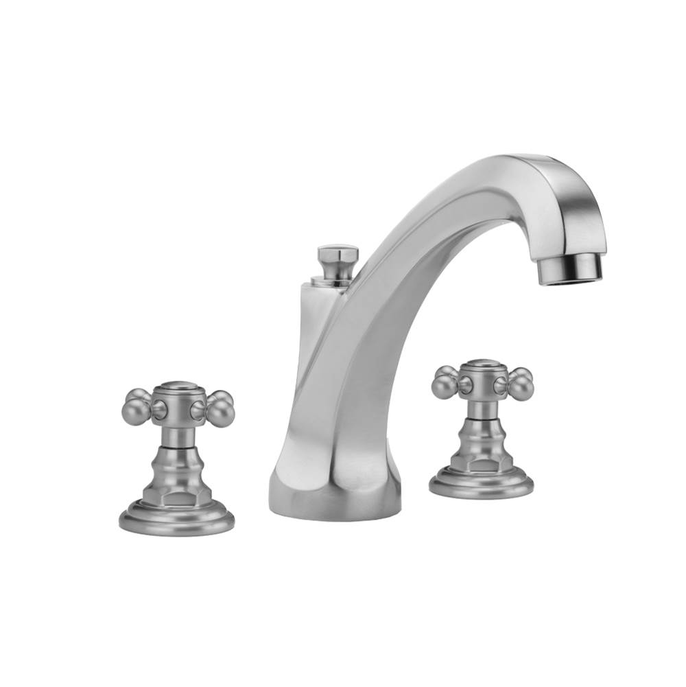 Jaclo Westfield Roman Tub Set with High Spout and Ball Cross Handles