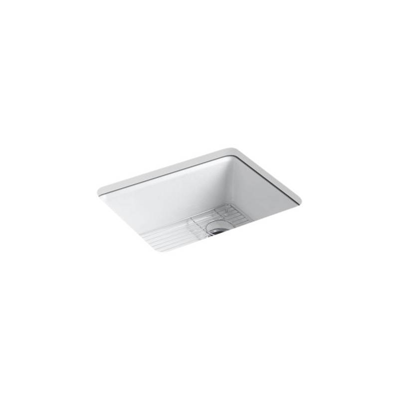 Kohler Riverby® 25'' x 22'' x 9-5/8'' undermount single-bowl kitchen sink with rack
