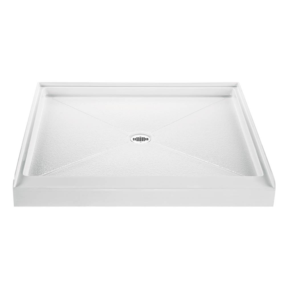 MTI Baths 3636 Acrylic Cxl Center Drain 3-Sided Integral Tile Flange - Biscuit