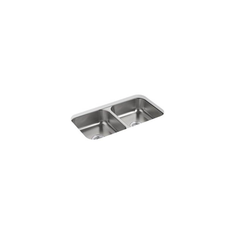 Sterling Plumbing McAllister® 31-15/16'' x 18-1/8'' x 5-15/16'' Undermount double-equal kitchen sink, 40 pack