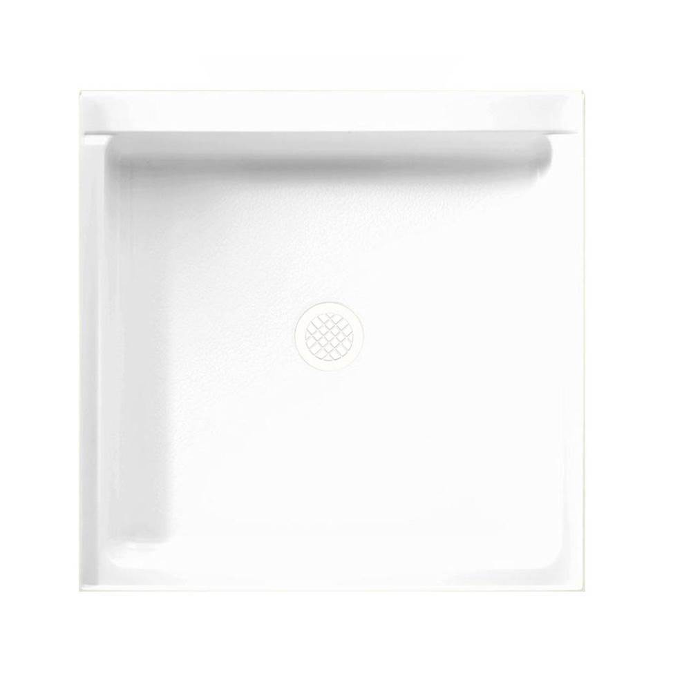Swan SS-3232 32 x 32 Swanstone Alcove Shower Pan with Center Drain in Ice