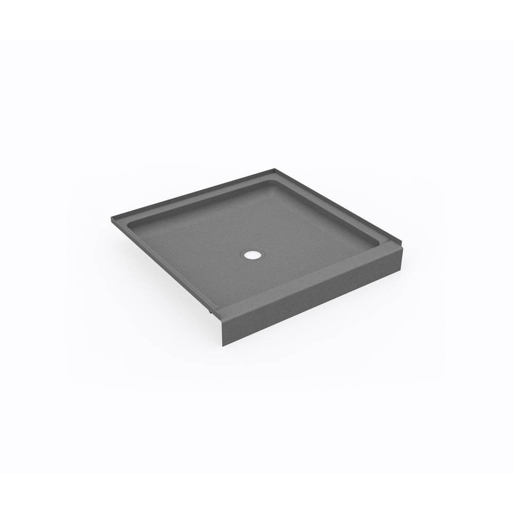 Swan SS-3636 36 x 36 Swanstone® Alcove Shower Pan with Center Drain Ash Gray